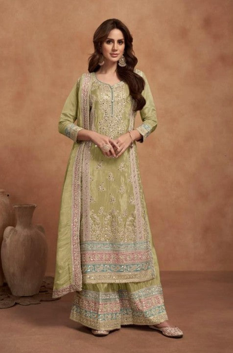Noor-e-Rose Luxury Embroidered Palazzo Set