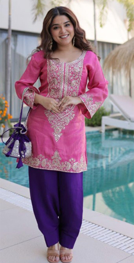 Designer Readymade Top-Pant Set with Batwa